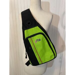 ""gPak Backpack Crossbody Sling Shoulder Chest Travel Bag Green, Zipper""